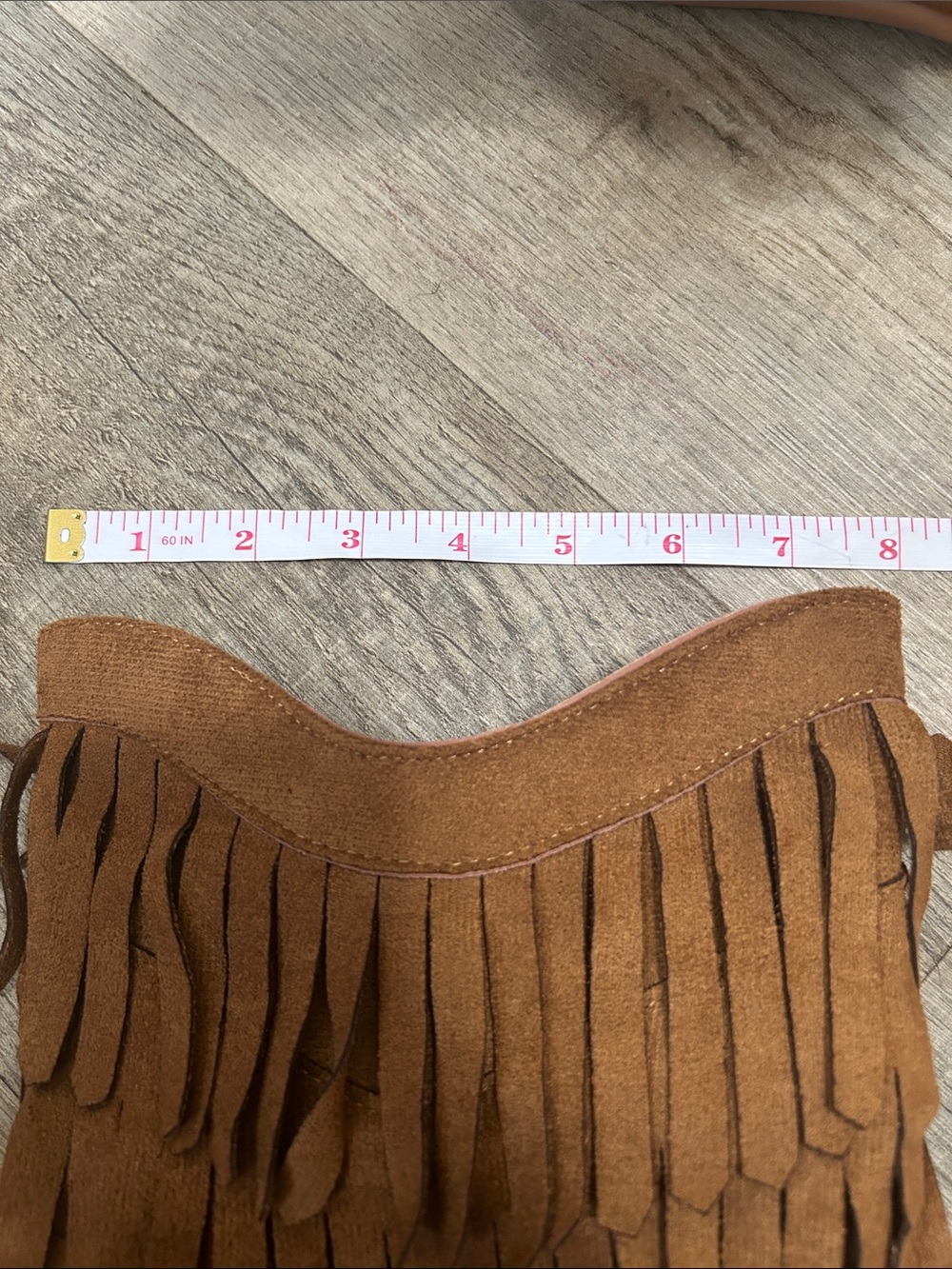 Fringed Faux Suede Moccasin Boots - Brown - Picture 8 of 8